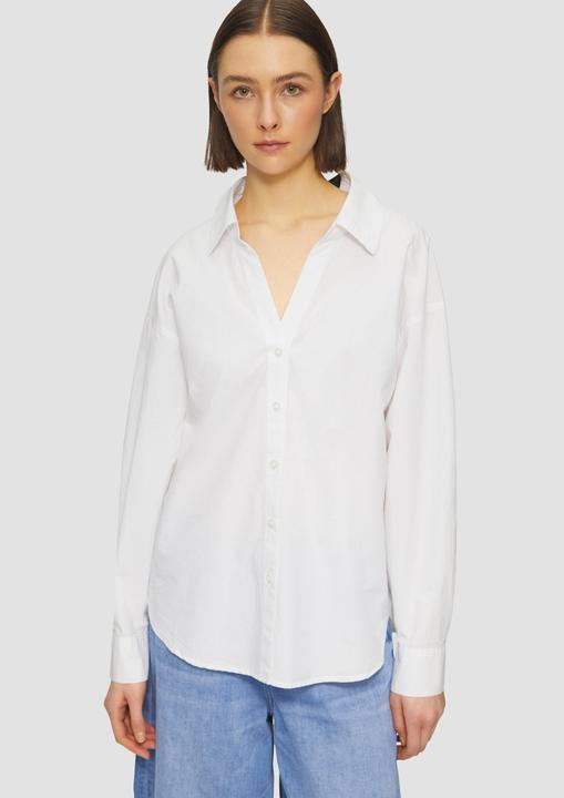 Actual product image S.Oliver Bluse Popeline-Bluse im Relaxed Fit mit Schleife (48)
