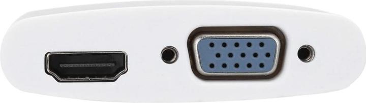 Produktbild Techly IADAP-MDP-VGAH12. Kabellänge: 0,15 m, Anschluss 1: Mini DisplayPort, Anschluss 2: HDMI + VGA (D-Sub) (HDMI, Mini DP, 6 cm)