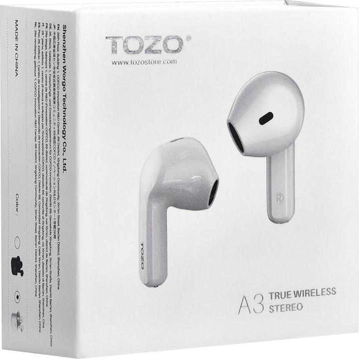 Produktbild Tozo Earbuds TWS A3 white (ANC, 22 h, Kabellos)