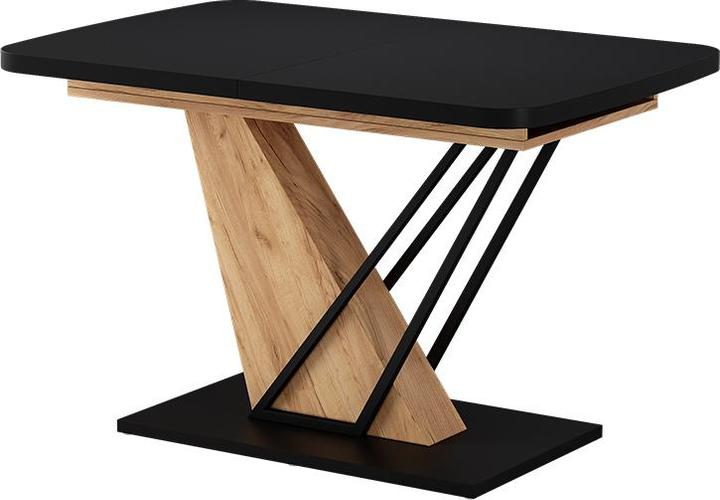 Vicco Esstisch Fenaro, Schwarz/Goldkraft Eiche/Goldkraft Eiche, 120 x 80 cm ausziehbar