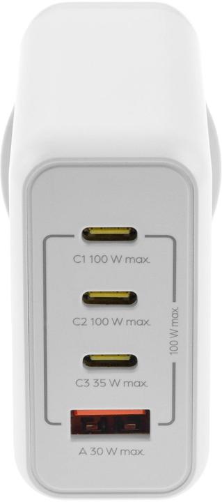 Produktbild Onit USB-Wandladegerät Quad 3C1A 100 W GaN Weiss (100 W, 4 Ports)