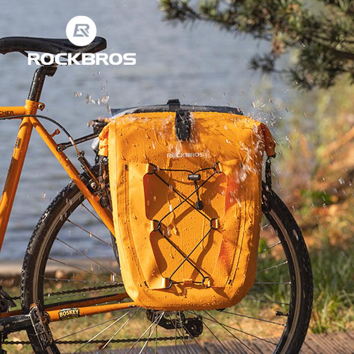 Produktbild Rockbros 30140022003 waterproof bicycle bag for trunk - orange (32 l, Gepäckträgertasche)