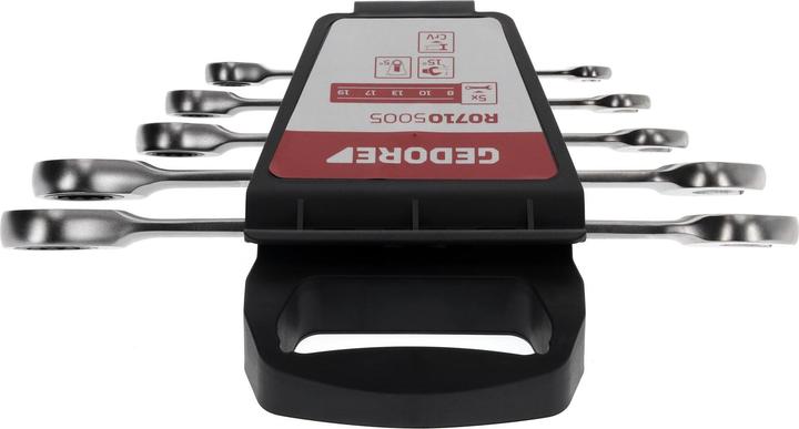 Produktbild Gedore Red red R07105005 Ringratschenmaulschlüssel Satz SW8-19 mm 5-teilig (19 mm, 10 mm, 7 mm, 8 mm, 29 mm)