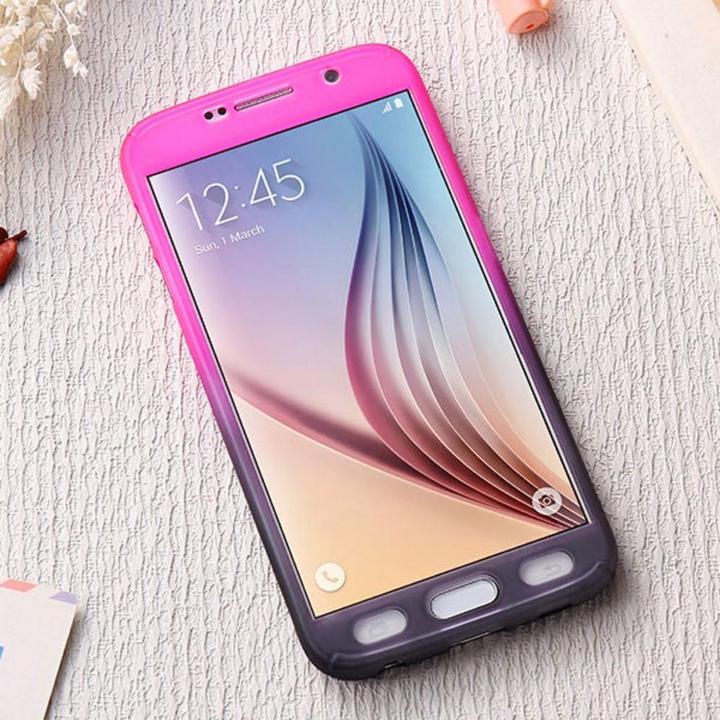 Produktbild König Design Hülle Handy Schutz für Samsung Galaxy S6 Full Case Cover Displayschutz Violett (Samsung Galaxy S6)