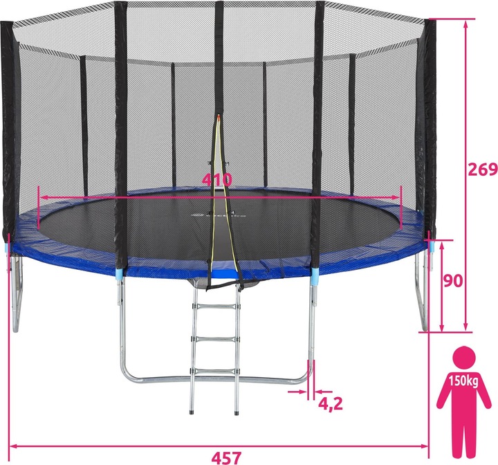 Image du produit tectake Trampoline de jardin (457 cm)