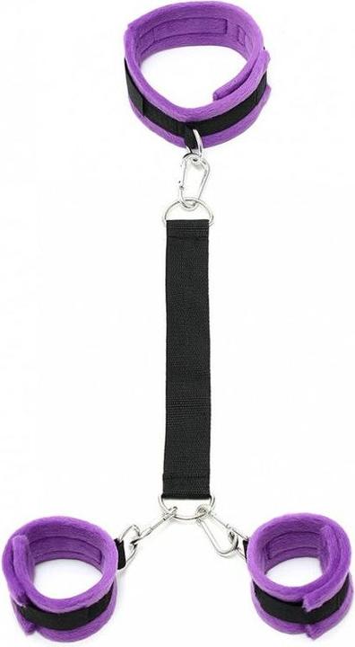 Actual product image Rimba Soft Bondage Collar with Handcuff