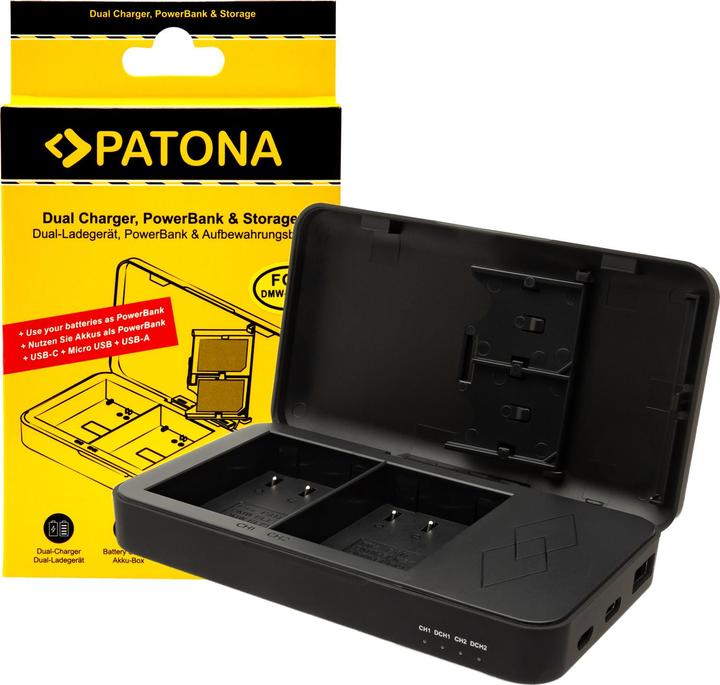 Produktbild Patona Dual Ladegerät BLK22 Powerbank (Kamera Akku Ladegerät)