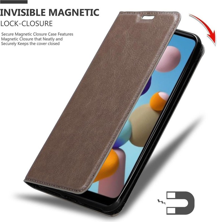 Actual product image Cadorabo Book Invisible Magnet Cover (Samsung Galaxy A21)