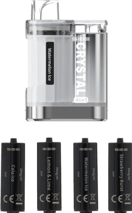 Produktbild SKE Crystal 4in1 Kit, 2 % Nikotin 20 mg/ml 2400 (Device + 4 x 2 ml Pods) (Cola)