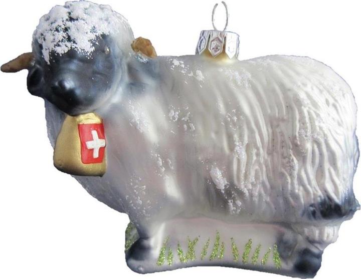 Ornamente Ornement en verre Mouton à nez noir (1 x)