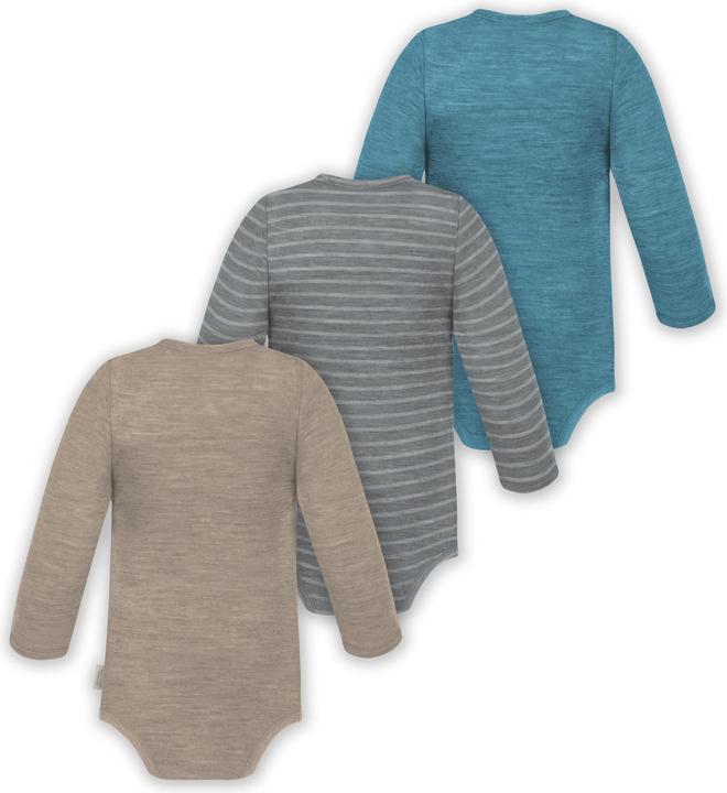 Immagine prodotto Normani Confezione da 3 pezzi di body a maniche lunghe in merino per bambino e bambina - 9355 (68)