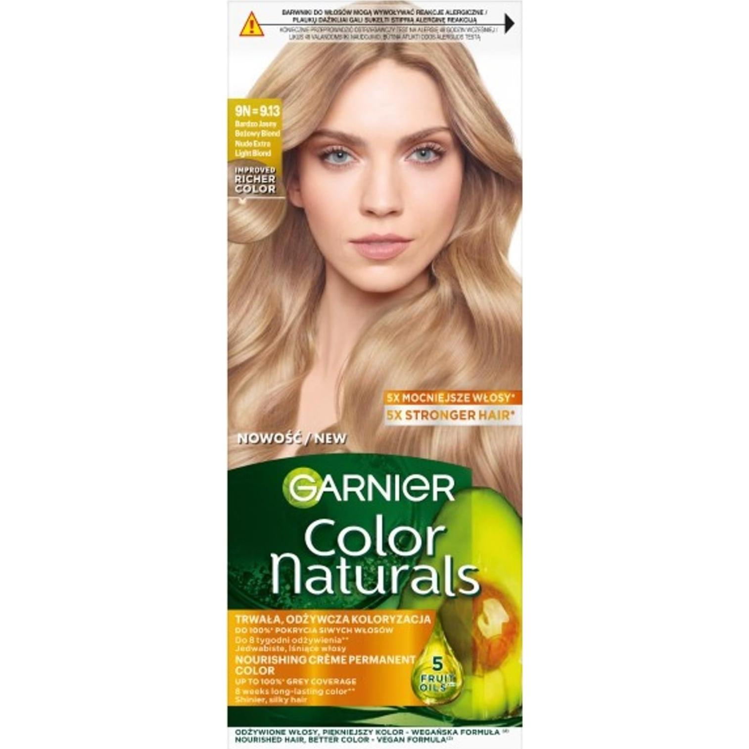 Garnier, Tinta, Color Naturals Creme farba do włosów 9N 9.13 Bardzo Jasny Beżowy Blond (9N 9.13 Biondo beige molto chiaro)