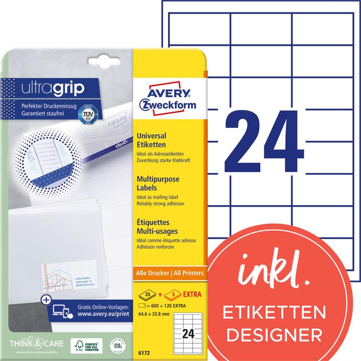 Produktbild Avery Universal-Etiketten