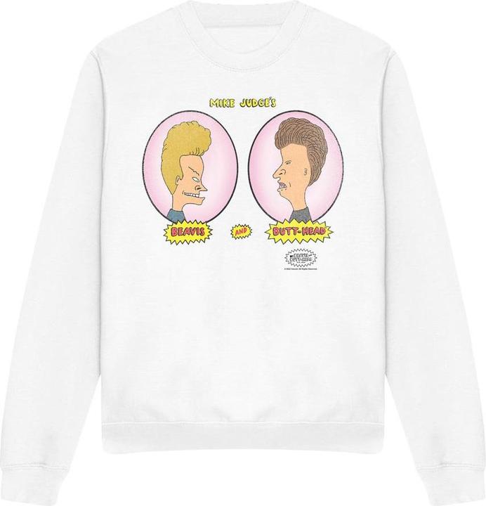 Immagine prodotto Beavis and Butthead Heads In Ovals Felpa Adulto Unisex (XL)