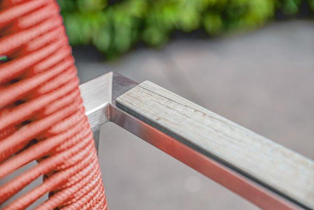 Produktbild Greemotion Stapelsessel Boston, rot, Edelstahl,Rope