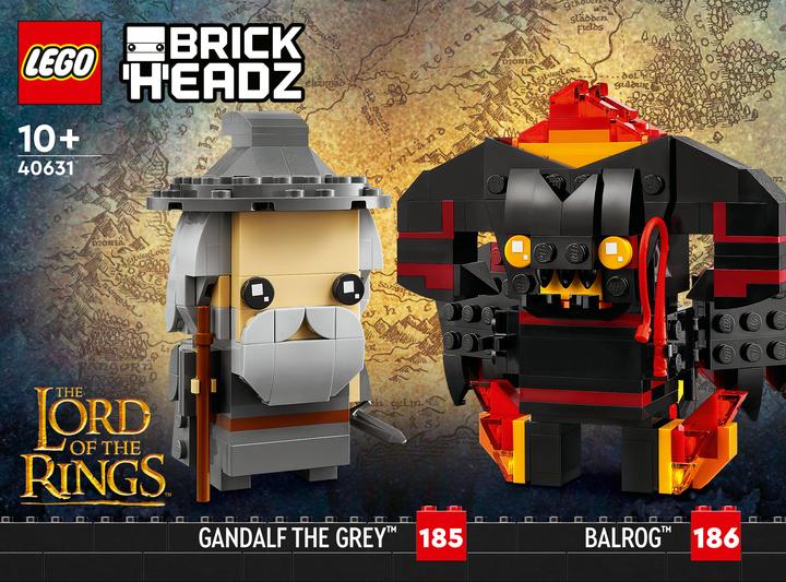 Produktbild LEGO Gandalf der Graue und Balrog (40631, LEGO Brickheadz)