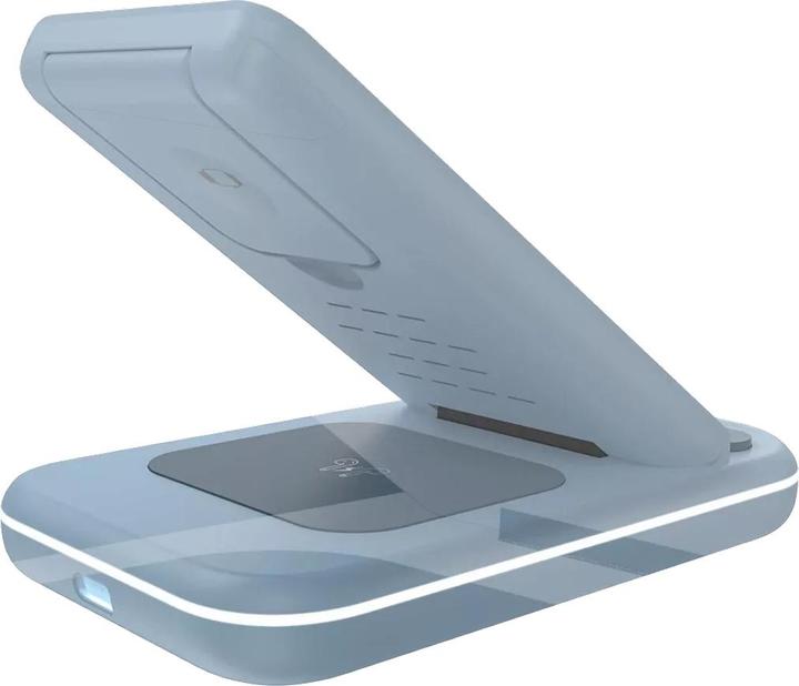 Image du produit Canyon WS-304, Chargeur sans fil pliable 3en1, avec bouton tactile pour l'éclairage de l'eau, Entrée (15 W)