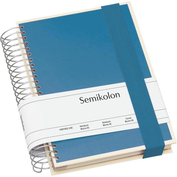 Semikolon, Heft + Block, Mucho (A5, Kariert, Blanko, Kein Einband)