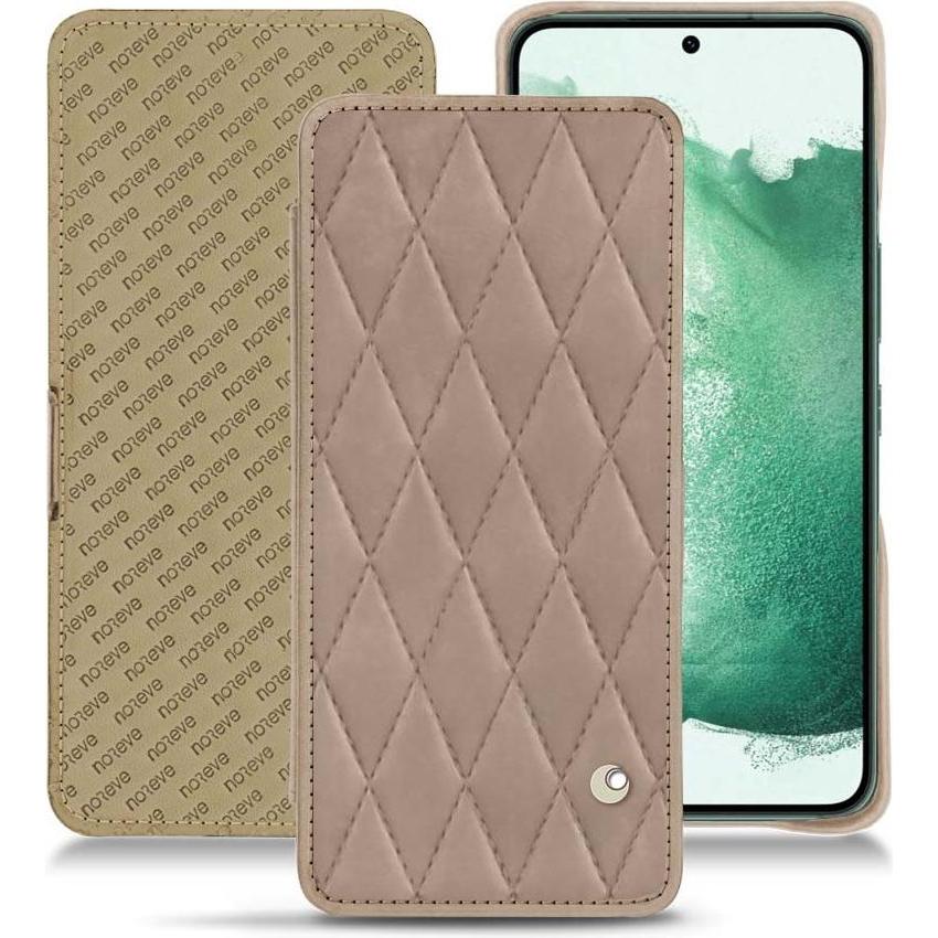 Noreve Lederschutzhülle horizontal (Samsung Galaxy S22+ 5G), Smartphone Hülle, Beige