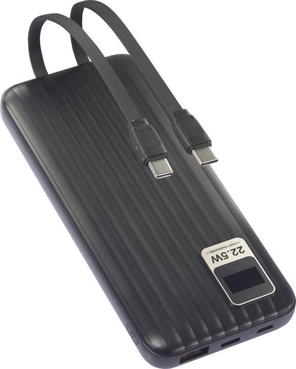 Image du produit Voltcraft VC-WT-K512 Powerbank 10000 mAh Fast Charge LiPo Noir Indicateur de statut (10000 mAh, 20 W, 37 Wh)