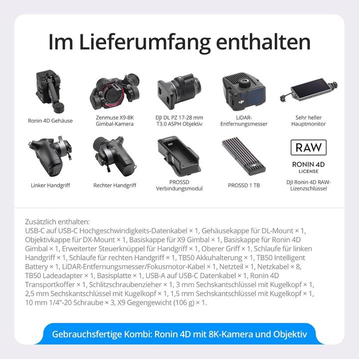 Produktbild DJI Ronin 4D 4-Axis Cinema Camera 8K Combo (WLAN)