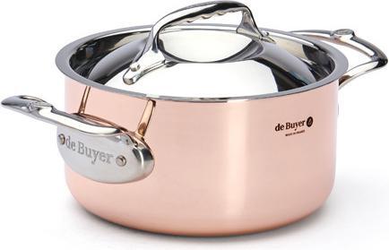 Produktbild de Buyer Prima Matera Gemüsetopf mit Deckel Induktion (16 cm, Kochtopf, Edelstahl, Kupfer)