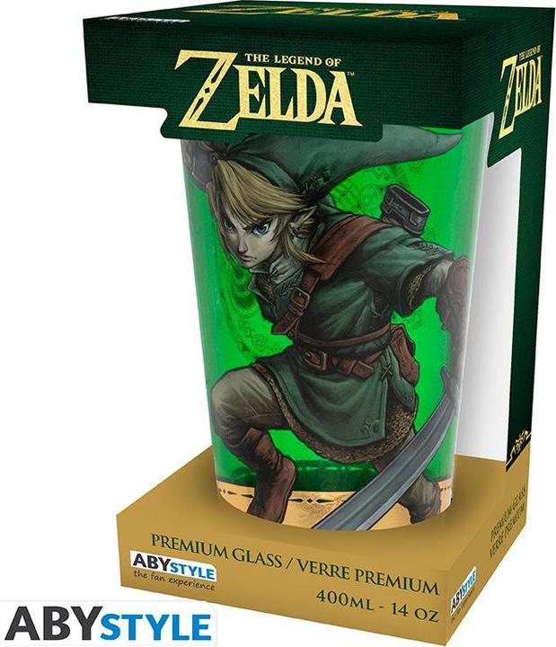 Actual product image ABYstyle The Legend of Zelda Premium Large Glass 400ml: Link (DSi XL)