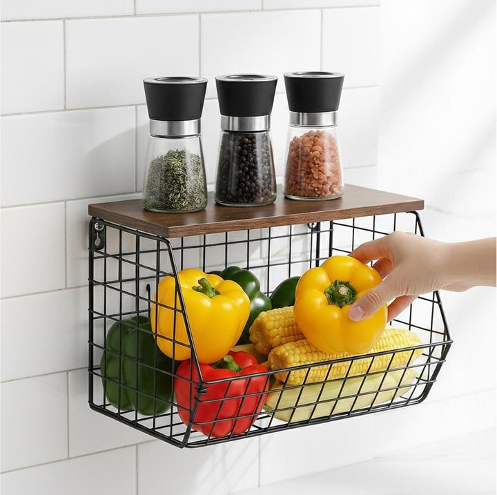 Actual product image Relaxdays Obstkorb Wandregal