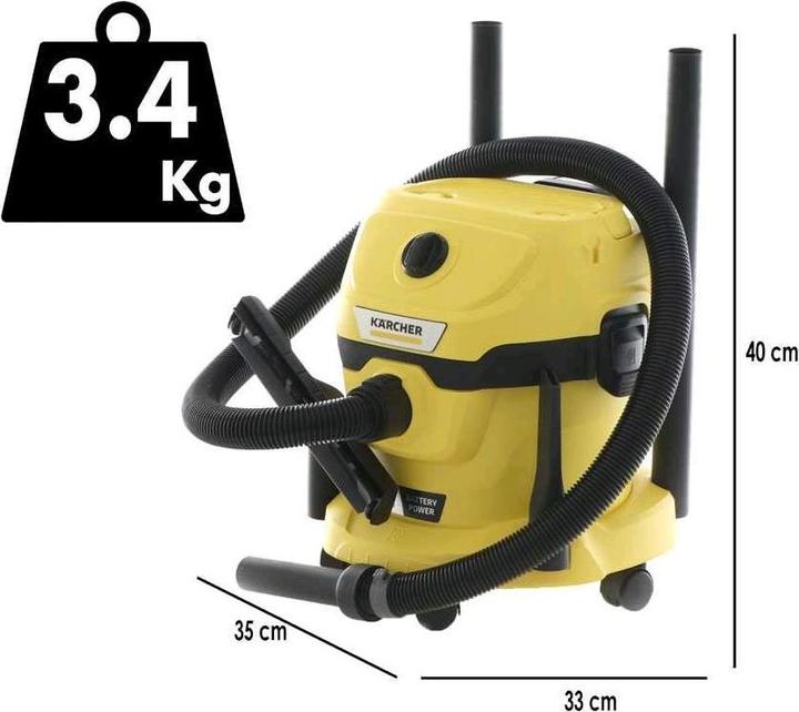 Actual product image Kärcher WD 2-18 V-12/18 (Wet dry vacuum cleaner)