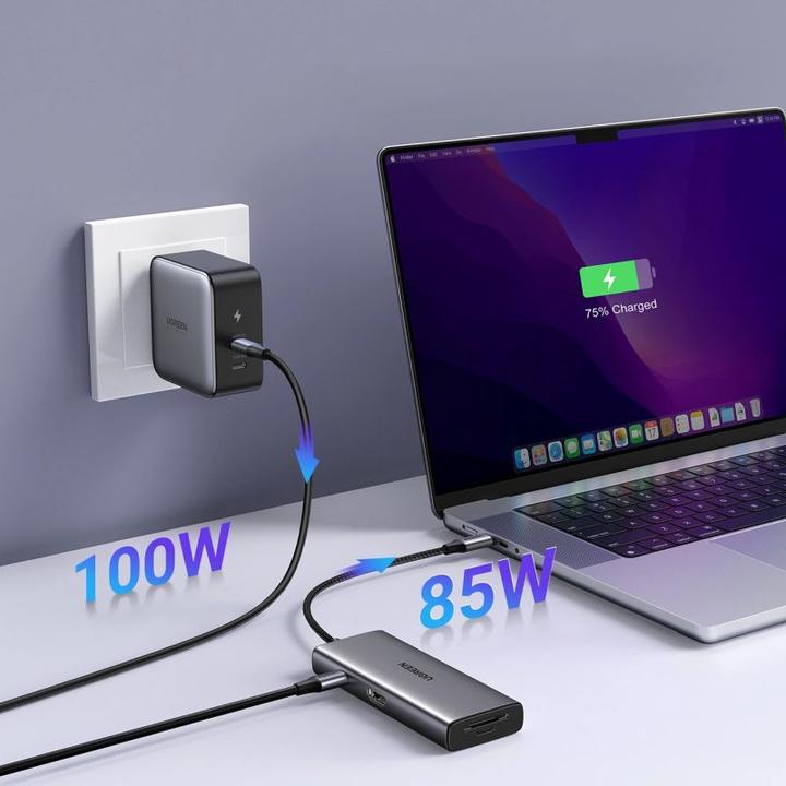 Actual product image Ugreen 7in1 (USB-C, 7 ports)