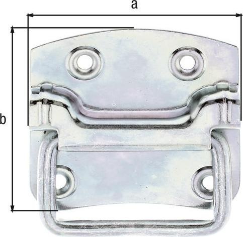 Produktbild Starx Kistengriff schwer 80 x 70 x 11 mm, Galv. gelb verzinkt (Kistengriffe, 10 Stk.)