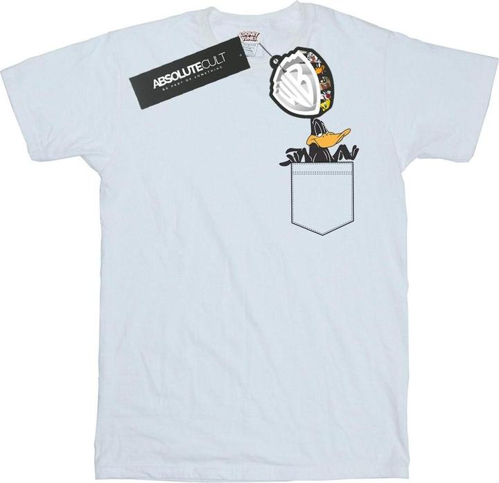 Immagine prodotto Looney Tunes Daffy Duck Faux Pocket Maglietta Ragazzi (152, 158)