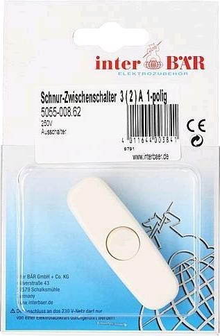 interBär SB Rocker intermediate switch 1pin.3A white