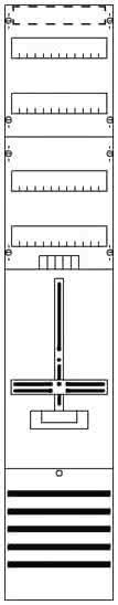 Produktbild Striebel & John Komplettfeld 1 Zähler DF19C1V + 2 Res. bestückt und vorverdr. 1350mm
