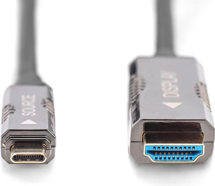 Image du produit Digitus Câble adaptateur 4K USB type - C vers HDMI AOC (20 m, HDMI, 2.0)