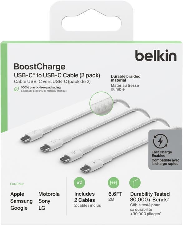 Productafbeelding Belkin USB C – USB C (2 m, USB 2.0, 60 W)
