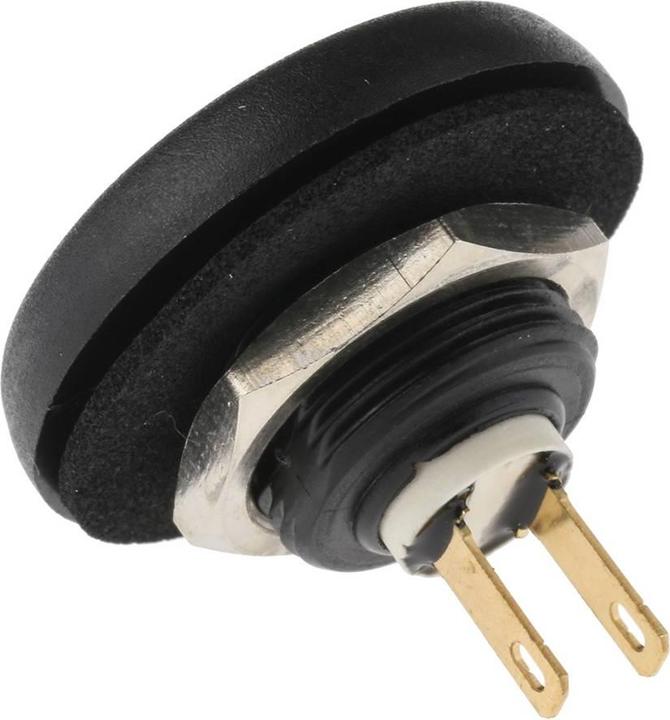 Actual product image APEM Mom Pushbutton Switch Black To Screw