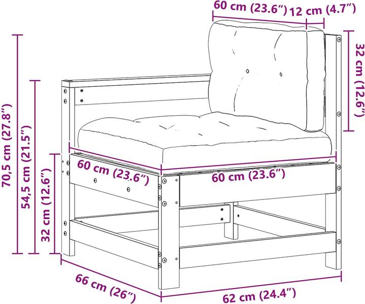 Produktbild vidaXL Outdoor-Sofa