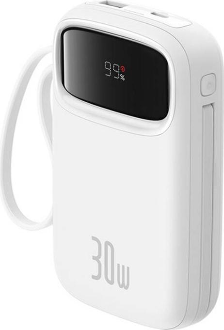 Actual product image Baseus QPow 2 10000mAh 30W powerbank (white) (10000 mAh, 30 W, 37 Wh)