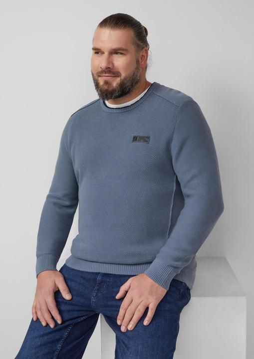Image du produit s.Oliver Strickpullover Strickpullover aus Baumwolle mit Struktur (4XL)