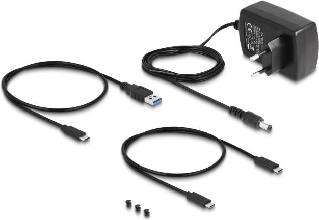 Produktbild Delock USB Type-C Konverter für 1 x M.2 NVMe SSD + 1 x SATA SSD / HDD mit Klon Funktion