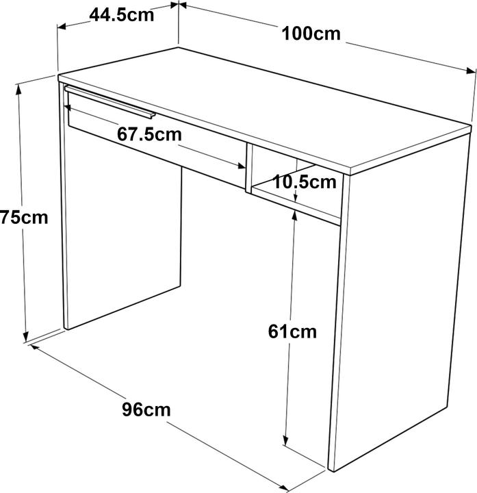 Actual product image En.Casa Voss (100 x 44.50 x 75 cm)