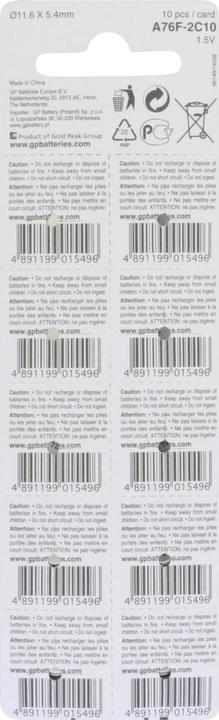 Immagine prodotto GP Batteries Cella alcalina (10 pz., LR44, 105 mAh)