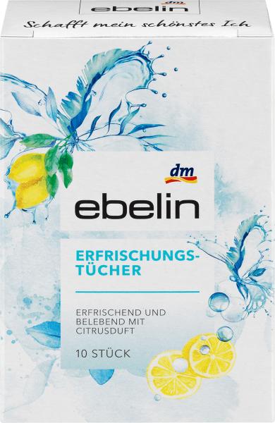Produktbild dm ebelin Erfrischungstücher Citrusduft (Reinigungstücher Gesicht)