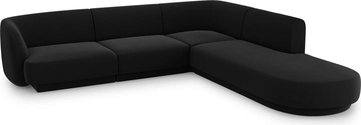 Actual product image Micadoni Velvet Right Corner Sofa, "Miley", 6 Seats, 255x248x70Made in Europe (Corner sofa)