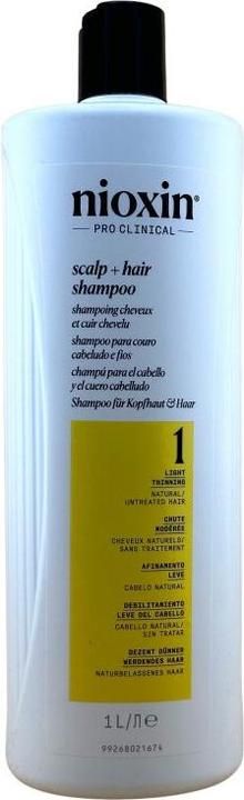 Actual product image Nioxin Scalp + Hair System 1 Shampoo (1000 ml, Liquid shampoo)