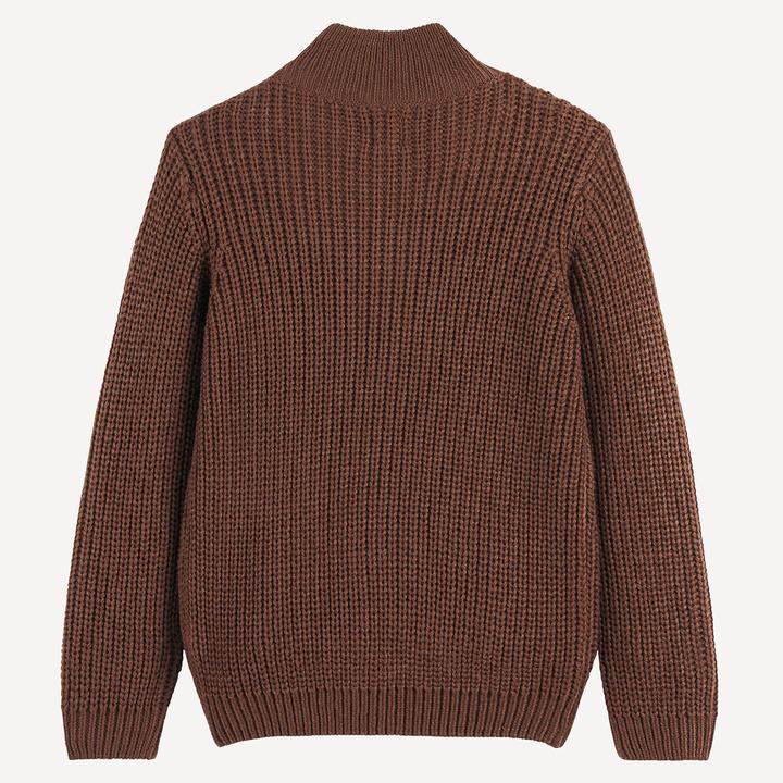 Actual product image La Redoute Collections Strickjack mit Reissverschluss und Stehkragen (128)