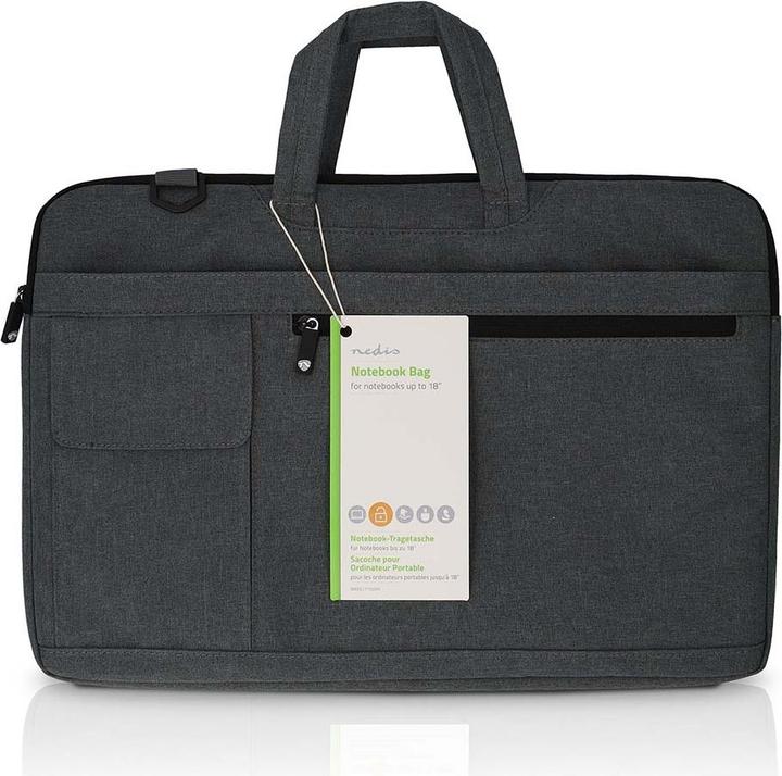Immagine prodotto Nedis Borsa per notebook - Borsa per computer portatile - Cartella - Borsa a tracolla - Cintura da (Universale)