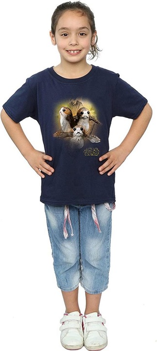 Immagine prodotto Star Wars Maglietta Porg in cotone spazzolato per bambine (128)