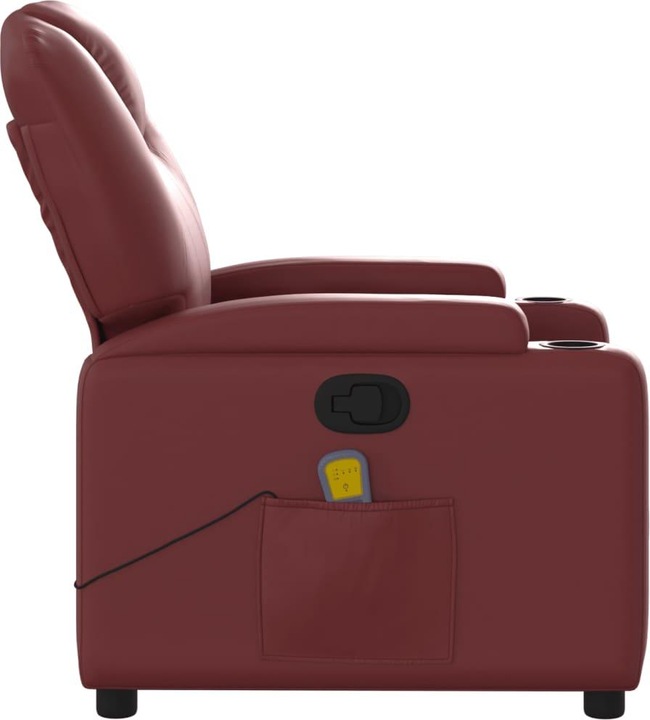 Produktbild VidaXL Massagesessel Weinrot Kunstleder,Farbe: Weinrot,Material